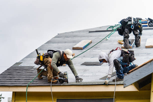 Professional Gutter Installation technician working in Luthersville, GA